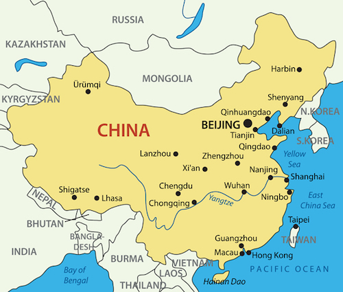 Map of China, via Kids World Travel