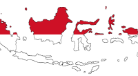 Indonesia Flag Map