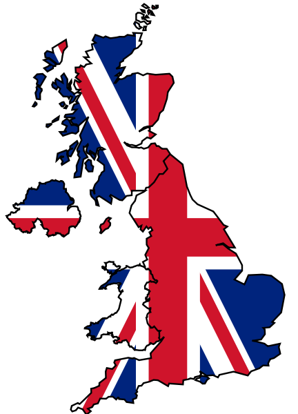 UK map with flag