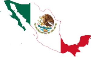 Mexico flag map