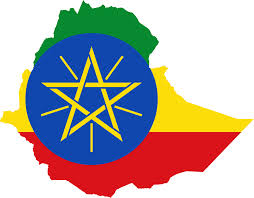 Ethiopia flag map