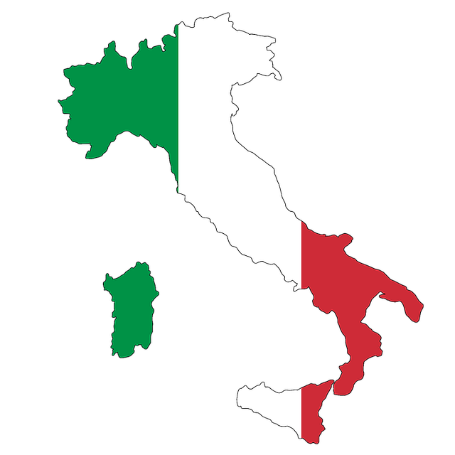 Italy Flag-Map