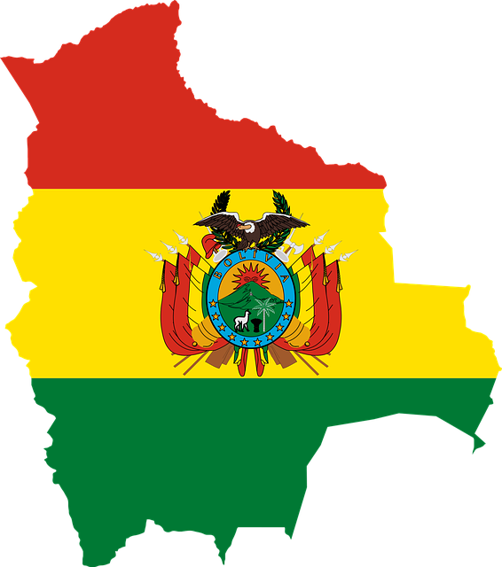 Bolivia flag map