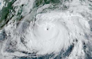 Hurricane Ida satellite image of landfall. Insurance and reinsurance impacts